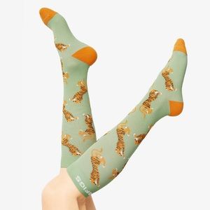 Figs Save the Tigers Wildlife Compression Socks S